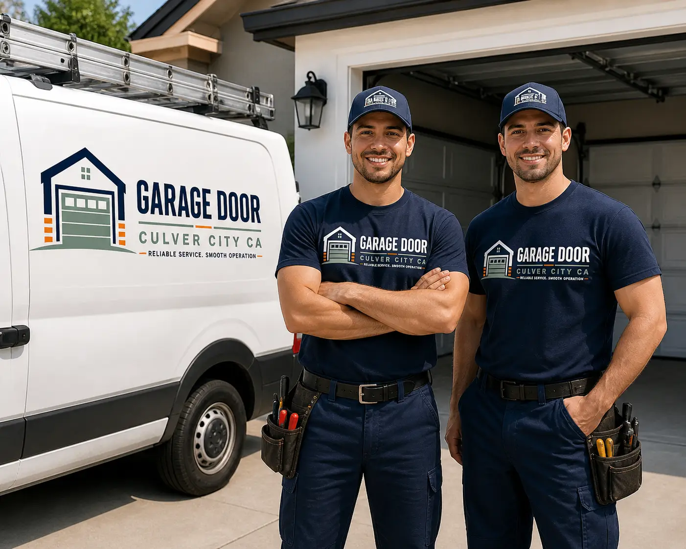 professional garage door service team
