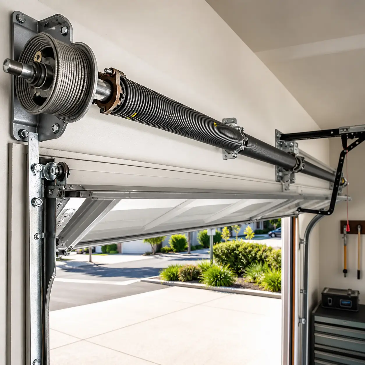 garage door torsion spring system